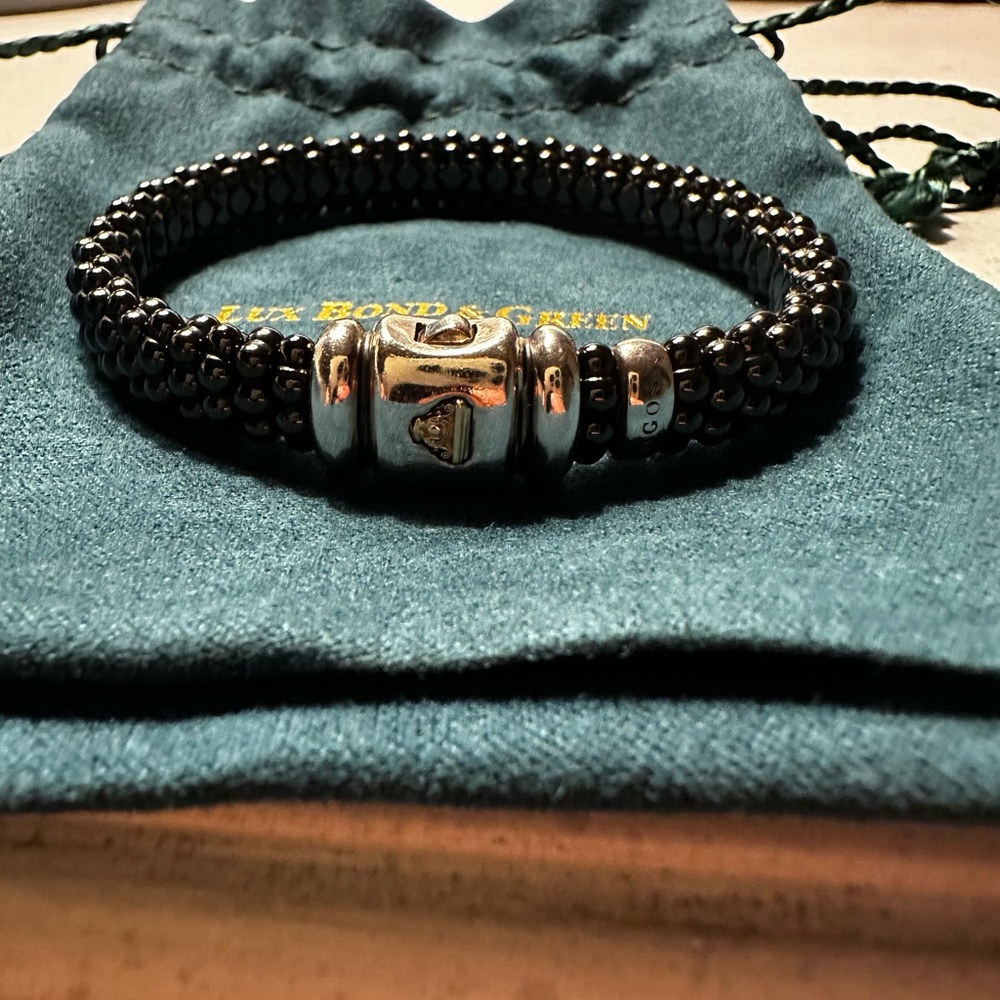 Lagos black caviar ceramic bracelet
